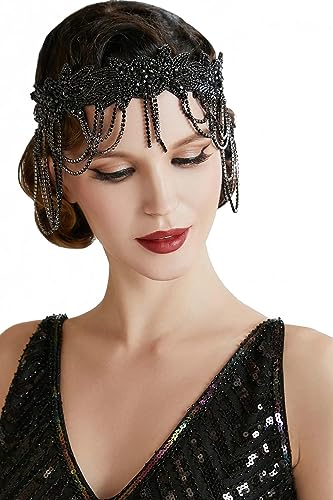 BABEYOND 1920er Jahre Flapper Kopfstück 20er Jahre Accessoires Gatsby Accessoires Damen Vintage Haar Accessoire