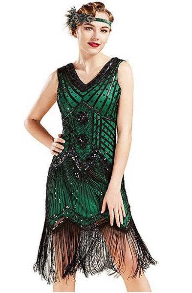 20er Jahre Mode 20er Jahre Kleid Charleston Kleid Flapper Kleid Gatsby Kleid Paillettenkleid Retro Kleid Damen